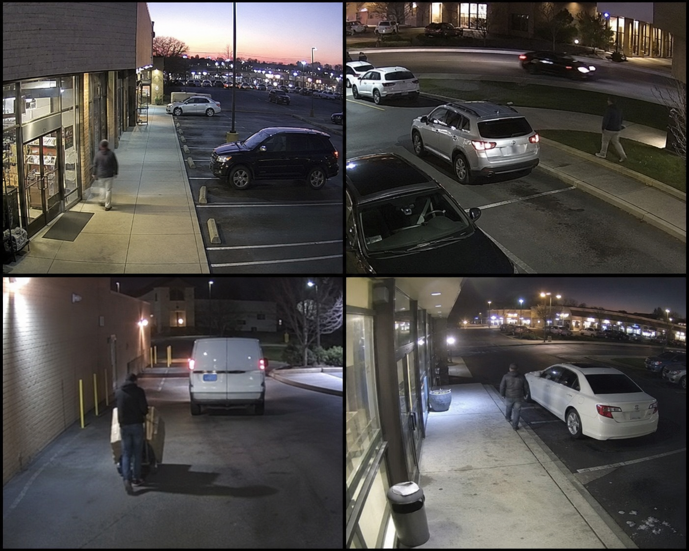Generated contact sheet of anonymized security camera clips